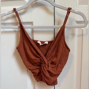 Burnt orange crop top